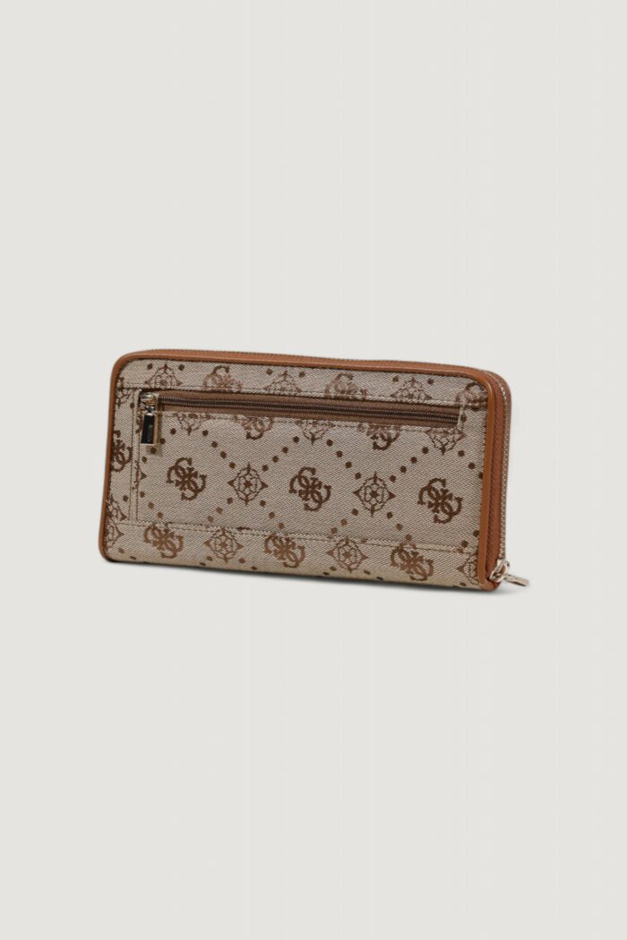 Portafoglio grande Guess NEDA SLG LARGE ZIP AROUND Latte – SWJP96 54146