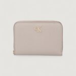 Portafoglio medio Calvin Klein MNML MNGRM LTHR MD F Beige chiaro - Foto 1