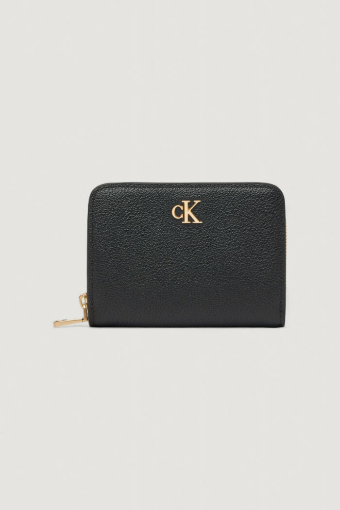 Portafoglio medio Calvin Klein MNML MNGRM LTHR MD F Nero – LV04F1064G
