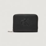 Portafoglio piccolo Calvin Klein SCULPTED MED FLAP ZIP AROUND Nero - Foto 1