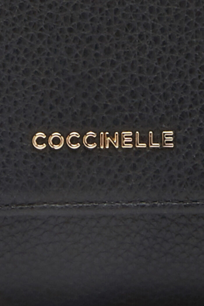 Portafoglio piccolo Coccinelle METALLIC SOFT Nero