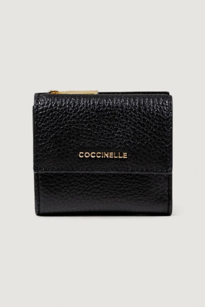Portafoglio piccolo Coccinelle METALLIC SOFT Nero