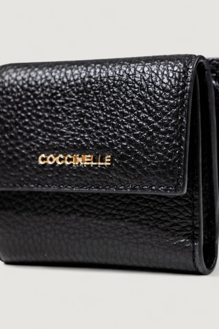 Portafoglio piccolo Coccinelle METALLIC SOFT Nero