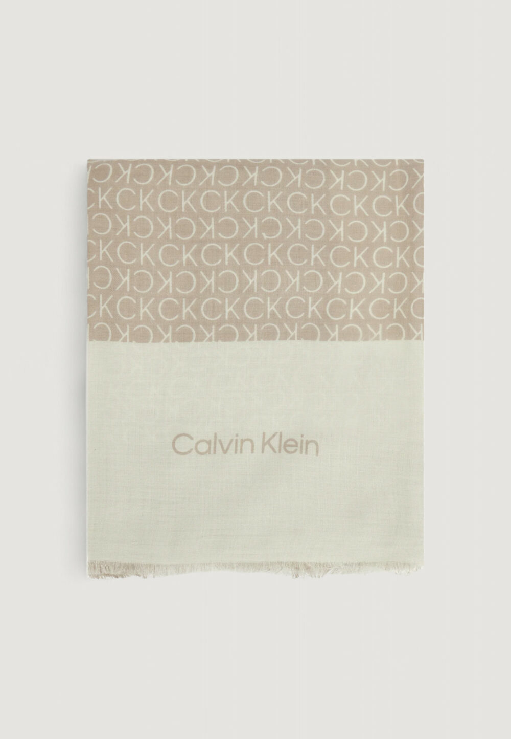 Sciarpa Calvin Klein AP MNML LG SHWL 70 X Beige chiaro - Foto 3