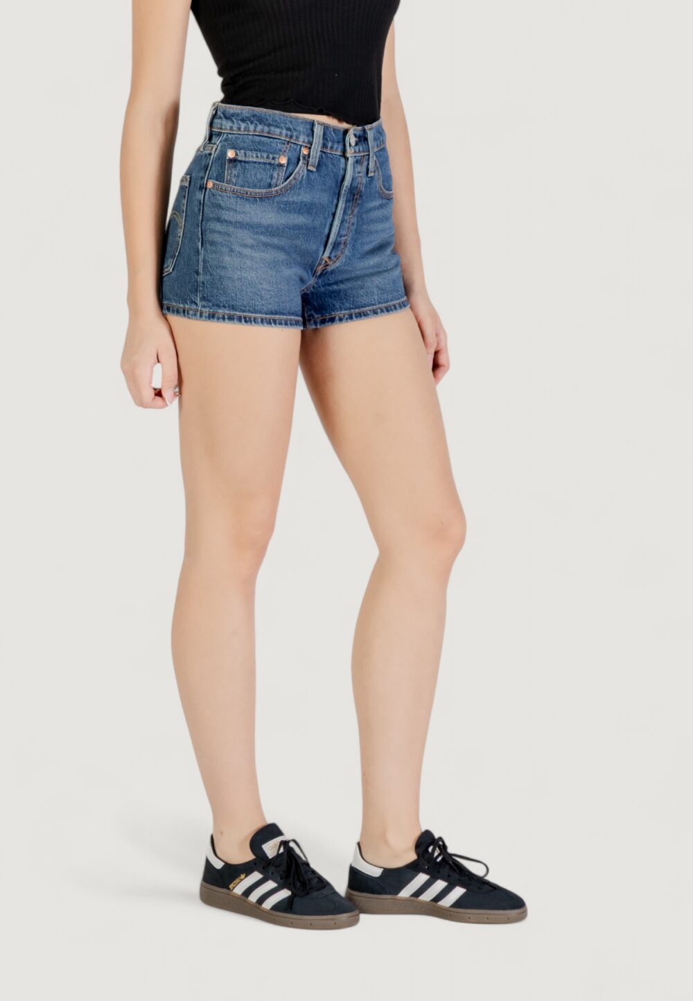 Shorts Levi's® 501 ORIGINAL SHORT BROKEN MIDN Denim scuro - Foto 4