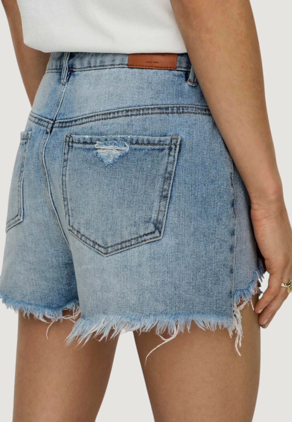 Shorts Only ONLPACY HW DNM SHORTS NOOS Blue Denim Chiaro - Foto 2