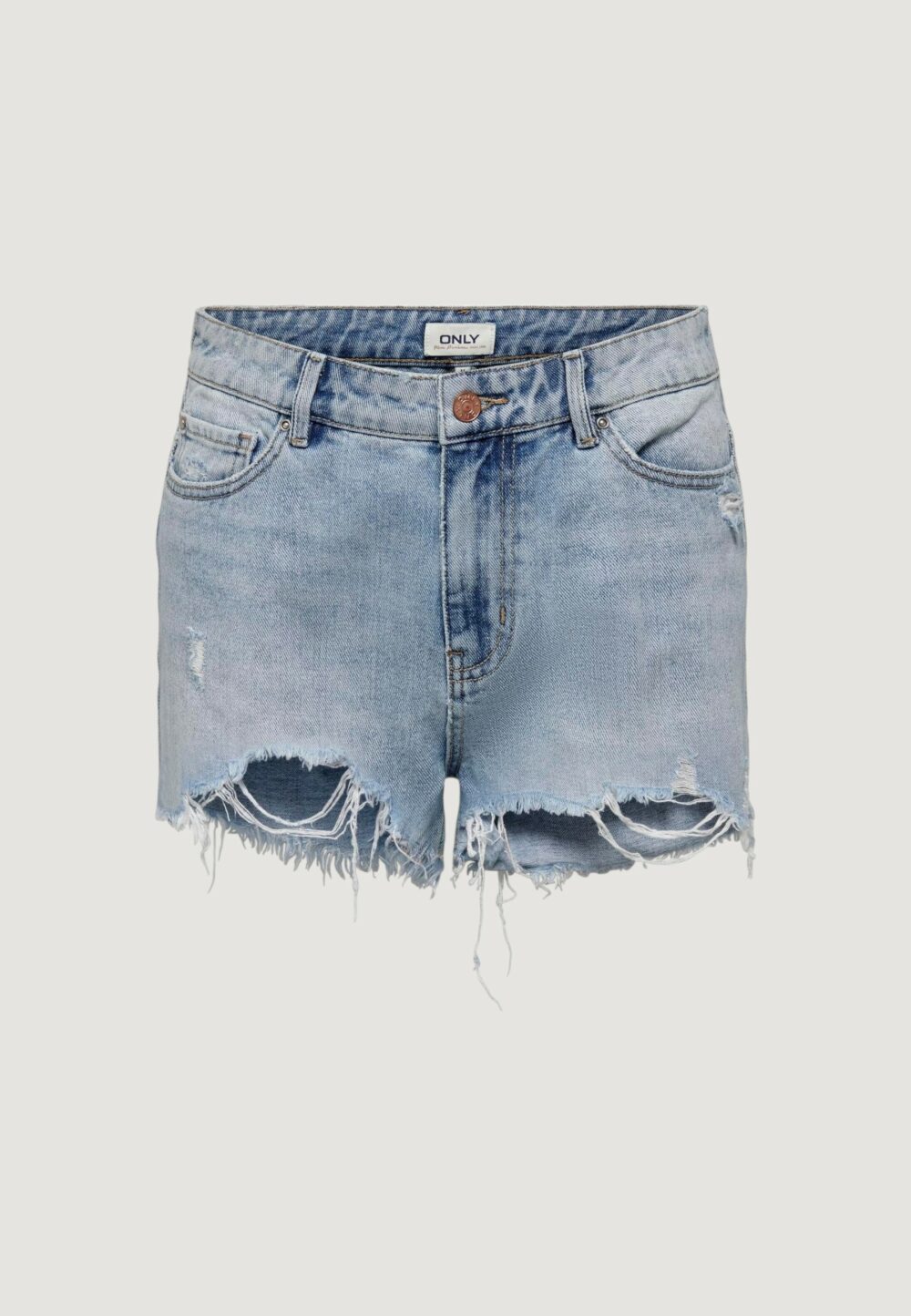 Shorts Only ONLPACY HW DNM SHORTS NOOS Blue Denim Chiaro - Foto 5