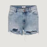 Shorts Only ONLPACY HW DNM SHORTS NOOS Blue Denim Chiaro - Foto 5
