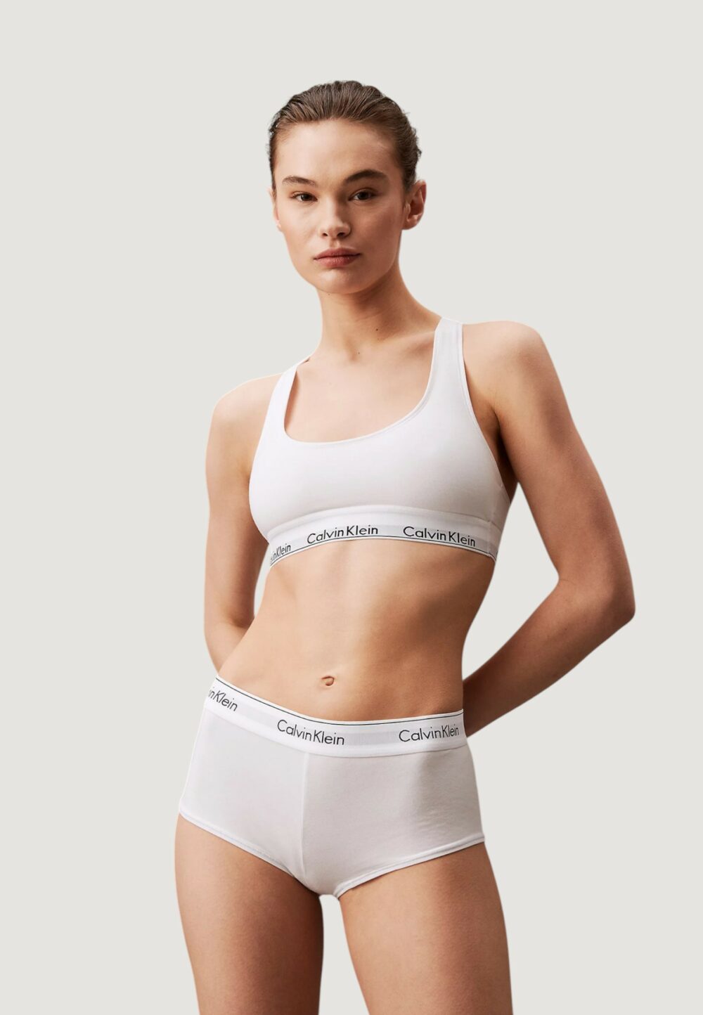 Slip e perizoma Calvin Klein Underwear Women Boyshort Bianco - Foto 2