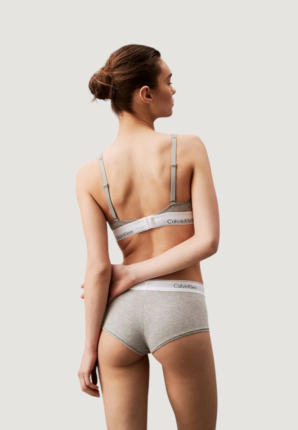 Slip e perizoma Calvin Klein Underwear Women Boyshort Grigio - Foto 3