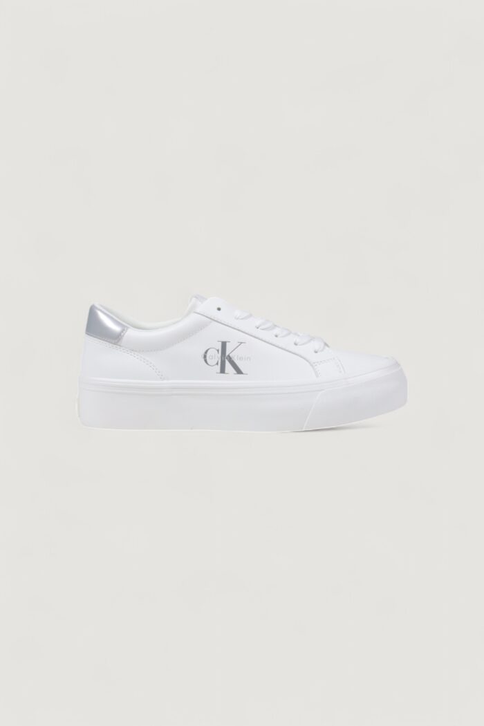 Sneakers Calvin Klein VULC FLATF LTH SILVE Argento – YW0YW01877