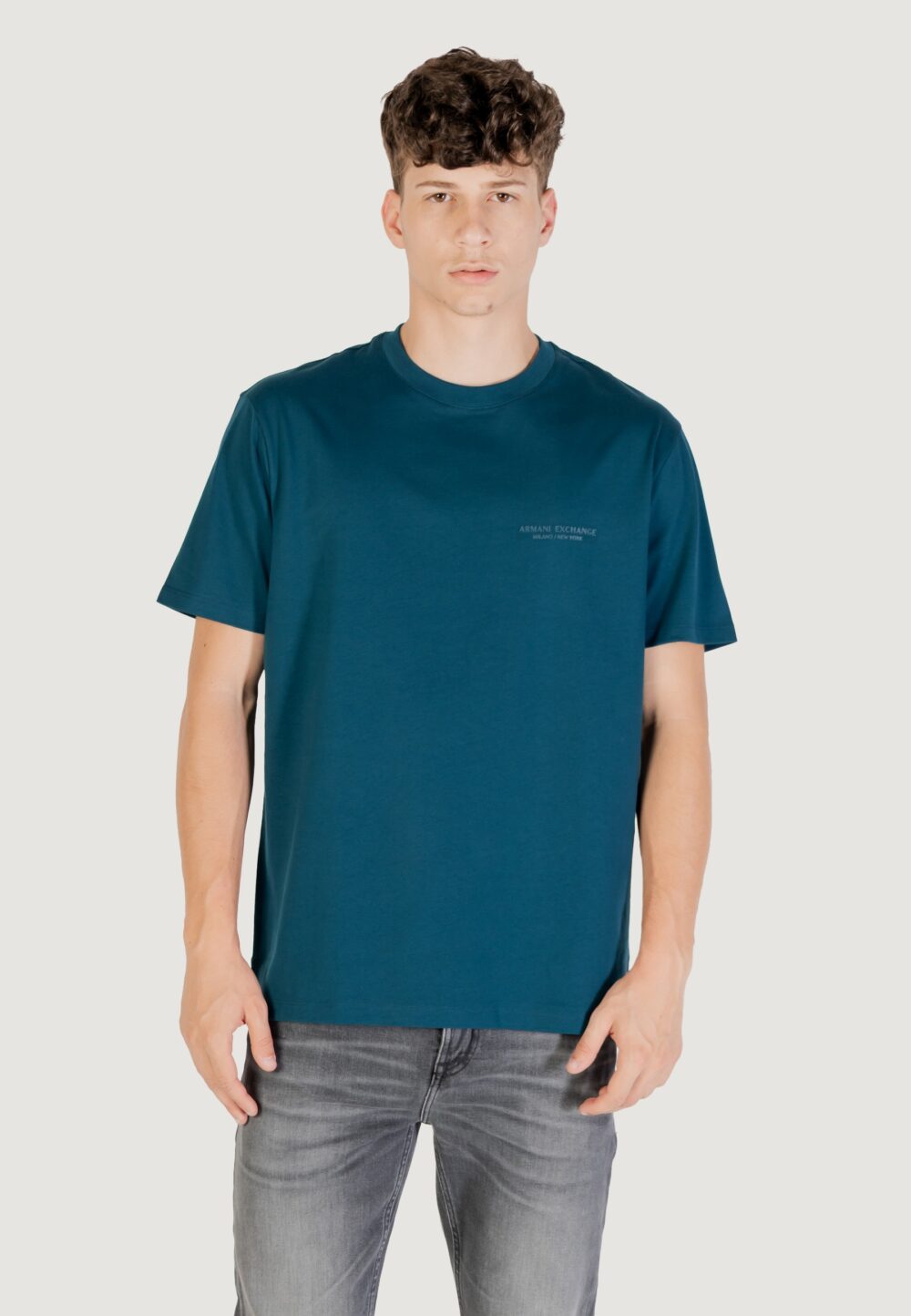 T-shirt Armani Exchange  Petrolio - Foto 4