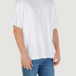 T-shirt Calvin Klein A - Rel Fashion Logo Bianco - Foto 3
