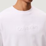 T-shirt Calvin Klein A - Rel Fashion Logo Bianco - Foto 4