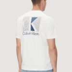 T-shirt Calvin Klein SS 30s EU SP CK ABST Bianco - Foto 4