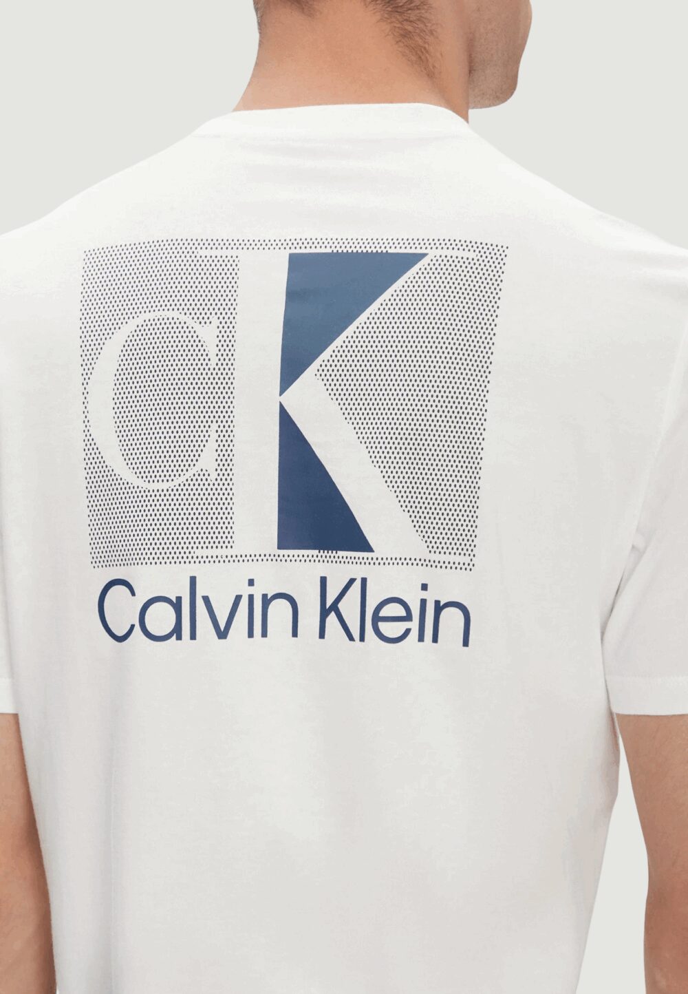 T-shirt Calvin Klein SS 30s EU SP CK ABST Bianco - Foto 5