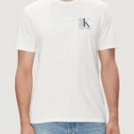 T-shirt Calvin Klein SS 30s EU SP CK ABST Bianco - Foto 1
