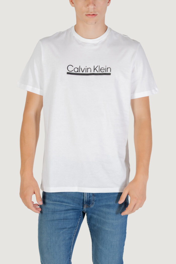 T-shirt Calvin Klein SS 30s EU SP OUTLINE Bianco – LV04RC852G