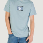 T-shirt Calvin Klein SS 30s EU SP CK BOX Blu Chiaro - Foto 1