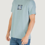 T-shirt Calvin Klein SS 30s EU SP CK BOX Blu Chiaro - Foto 2