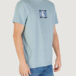 T-shirt Calvin Klein SS 30s EU SP CK BOX Blu Chiaro - Foto 3