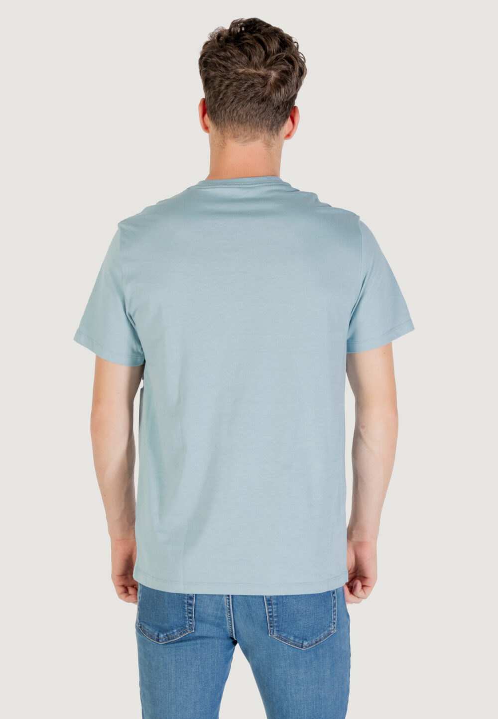 T-shirt Calvin Klein SS 30s EU SP CK BOX Blu Chiaro - Foto 4