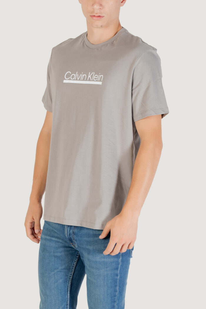 T-shirt Calvin Klein SS 30s EU SP OUTLINE Grigio – LV04RC852G