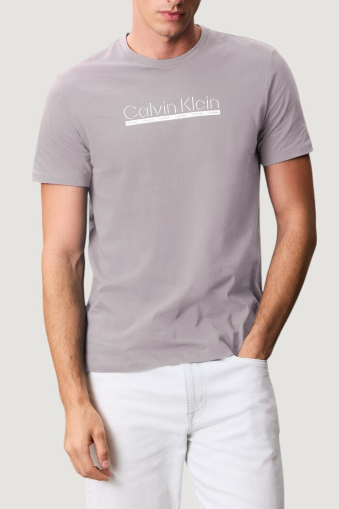 T-shirt Calvin Klein SS 30s EU SP OUTLINE Grigio