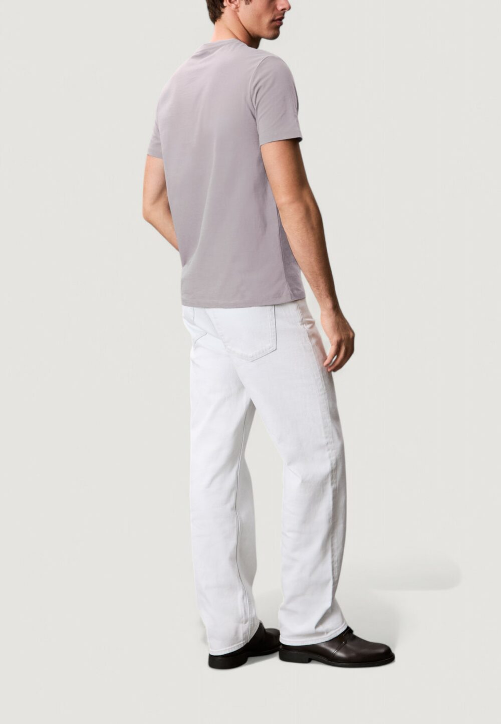 T-shirt Calvin Klein SS 30s EU SP OUTLINE Grigio - Foto 2