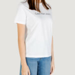 T-shirt Calvin Klein Jeans A- INST. LOGO CLASSI Bianco - Foto 3