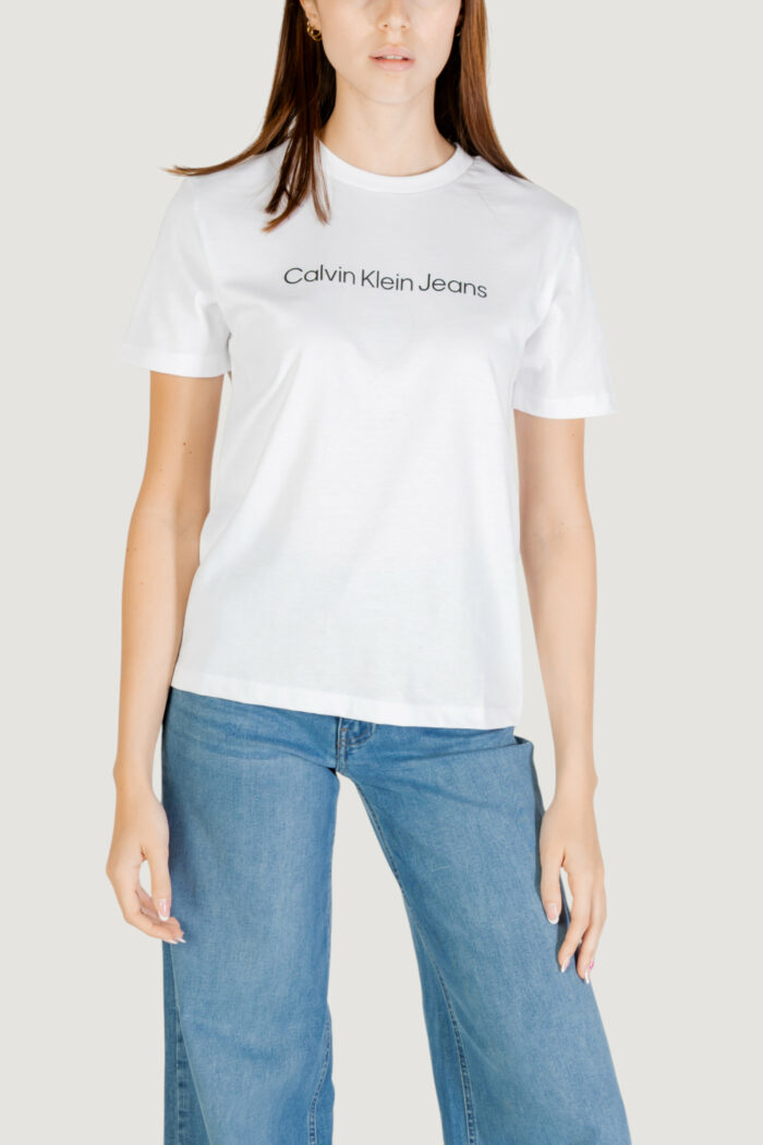 T-shirt Calvin Klein A- INST. LOGO CLASSI Bianco – LV047C912G