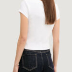 T-shirt Calvin Klein Jeans A- SS WOVEN LABEL RI Bianco - Foto 4