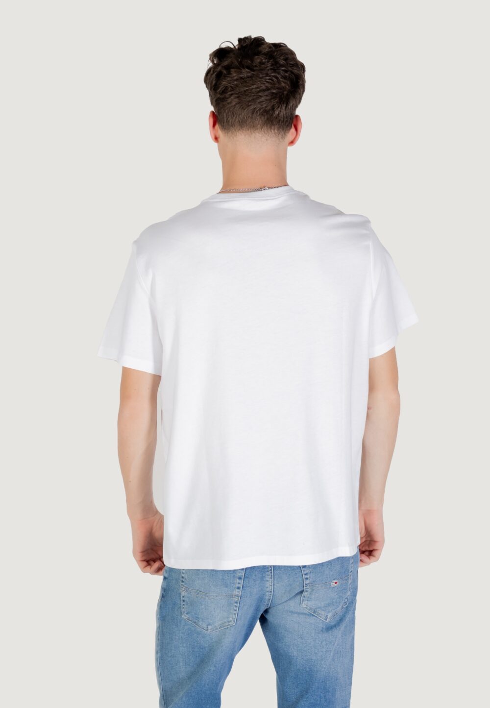 T-shirt Calvin Klein Jeans SS 20s CK DEBOSS MON Bianco - Foto 4