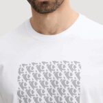 T-shirt Calvin Klein Jeans SS 20S CK MACRO AOP Bianco - Foto 3