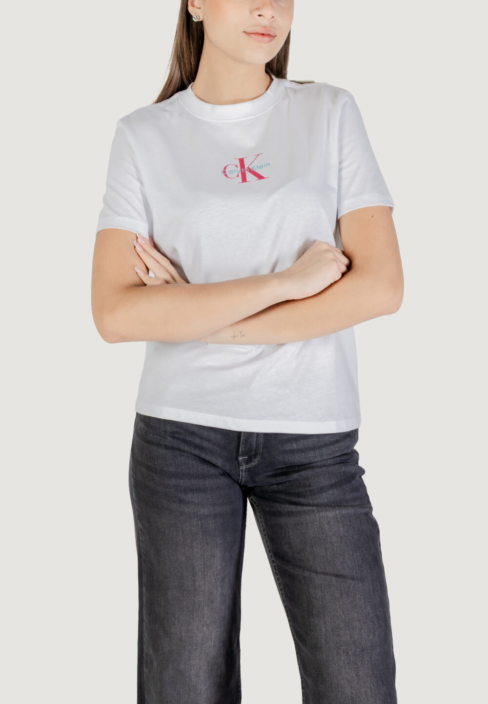 T-shirt Calvin Klein Jeans SS 20s CLASSIC LOGO Bianco - Foto 1