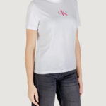 T-shirt Calvin Klein Jeans SS 20s CLASSIC LOGO Bianco - Foto 3