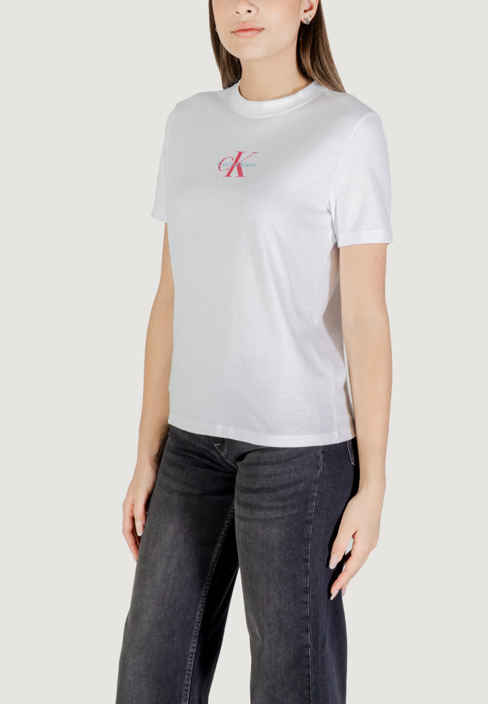T-shirt Calvin Klein Jeans SS 20s CLASSIC LOGO Bianco - Foto 4