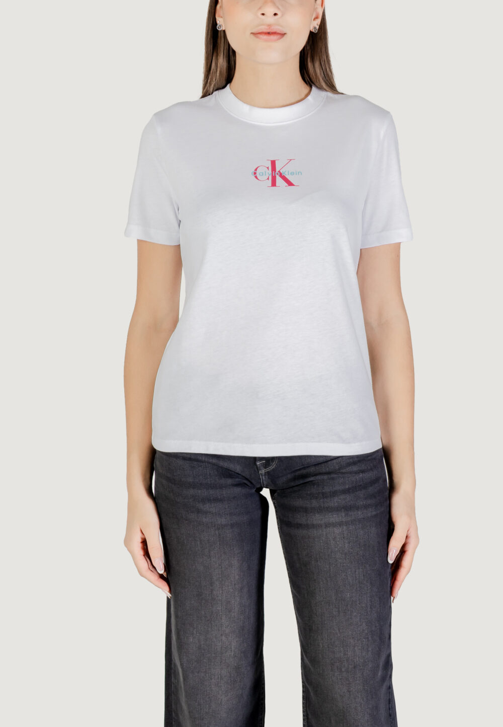 T-shirt Calvin Klein Jeans SS 20s CLASSIC LOGO Bianco - Foto 5