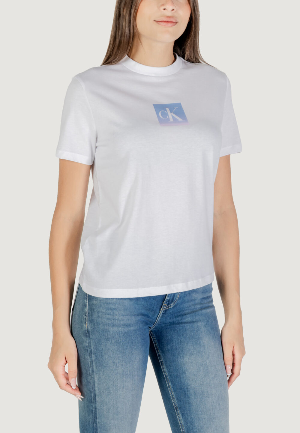 T-shirt Calvin Klein Jeans SS CLASSIC FIT TEE Bianco - Foto 3