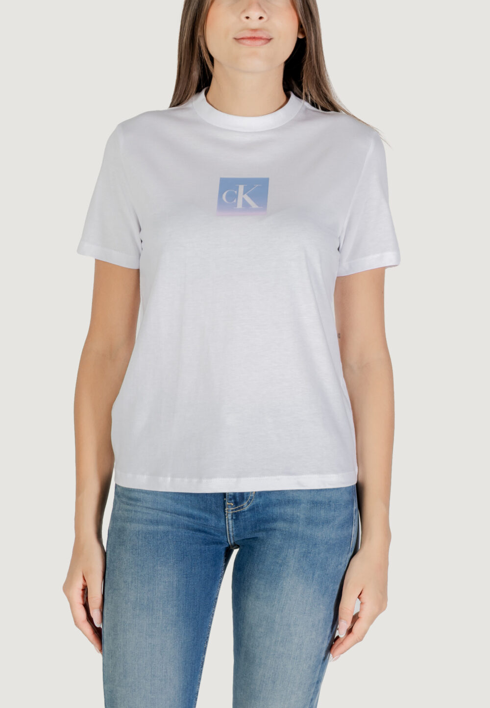 T-shirt Calvin Klein Jeans SS CLASSIC FIT TEE Bianco - Foto 5