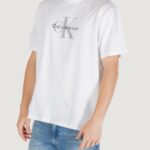 T-shirt Calvin Klein Jeans SS Hero Monologo Tee Bianco - Foto 2
