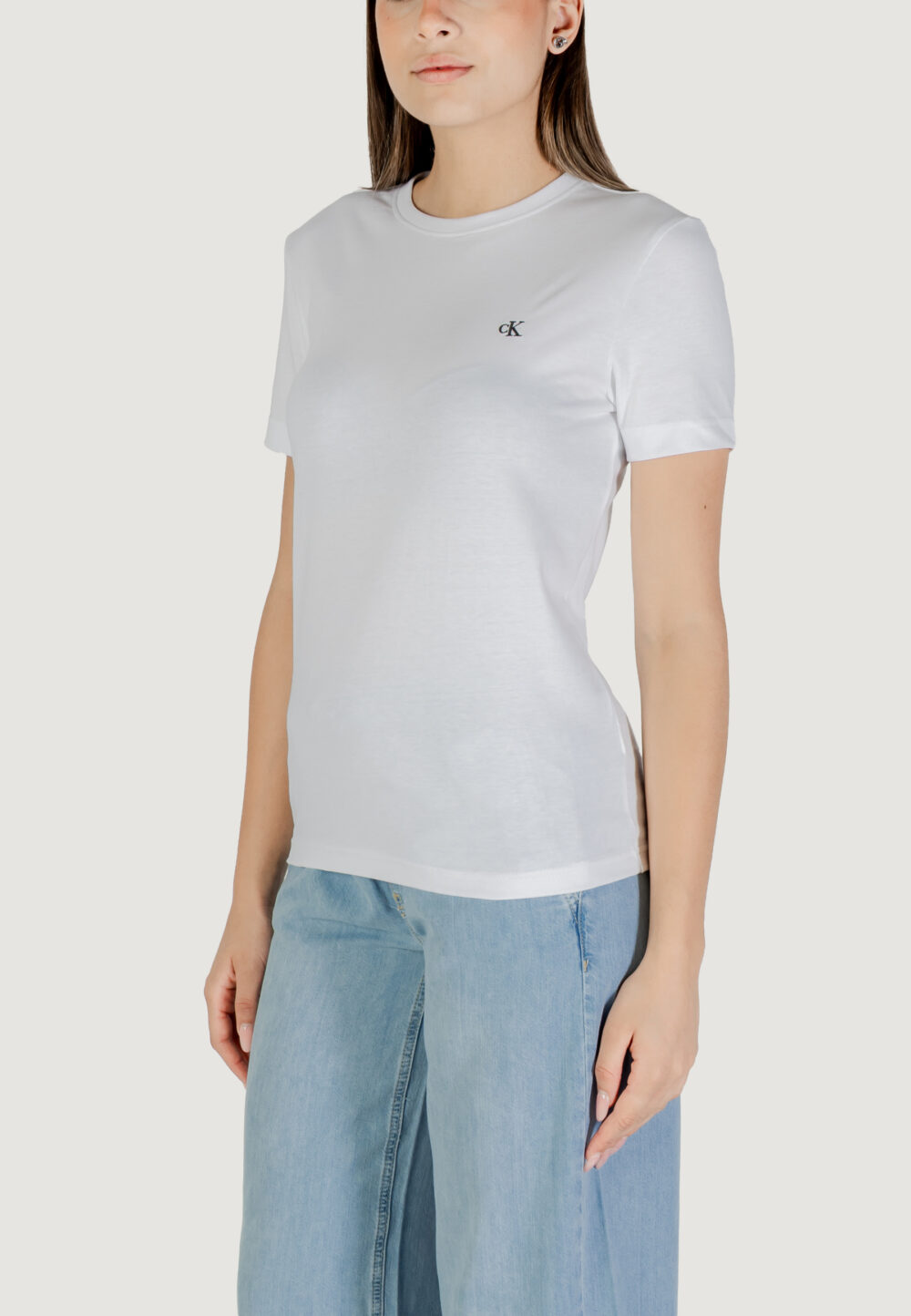 T-shirt Calvin Klein Jeans SS MONOGRAM CREW TEE Bianco - Foto 2