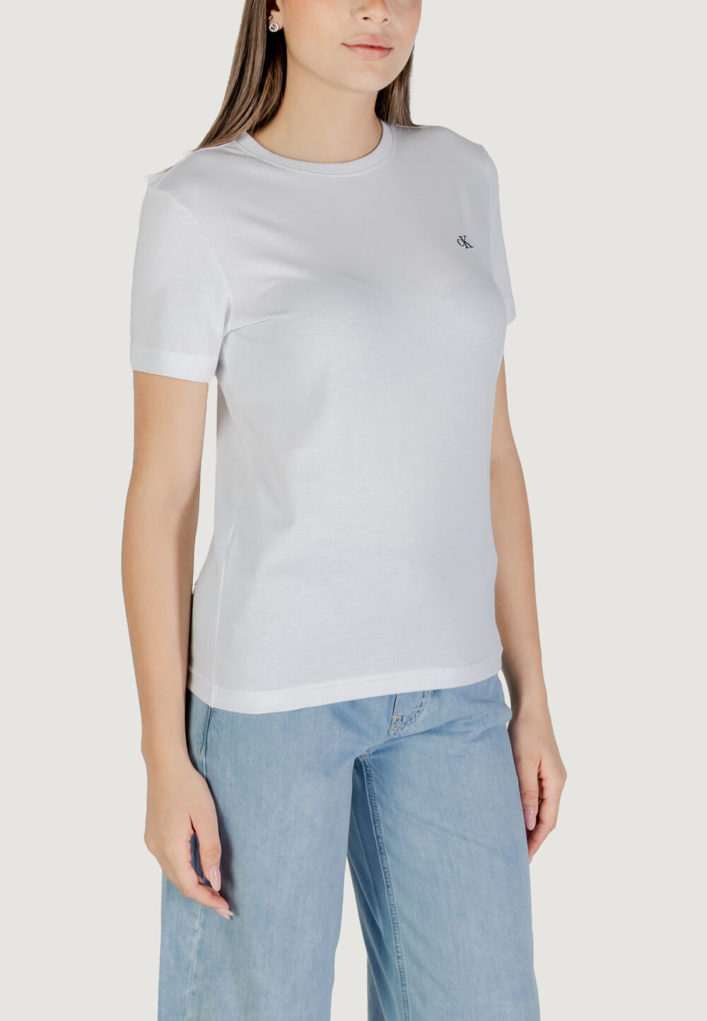 T-shirt Calvin Klein Jeans SS MONOGRAM CREW TEE Bianco - Foto 3
