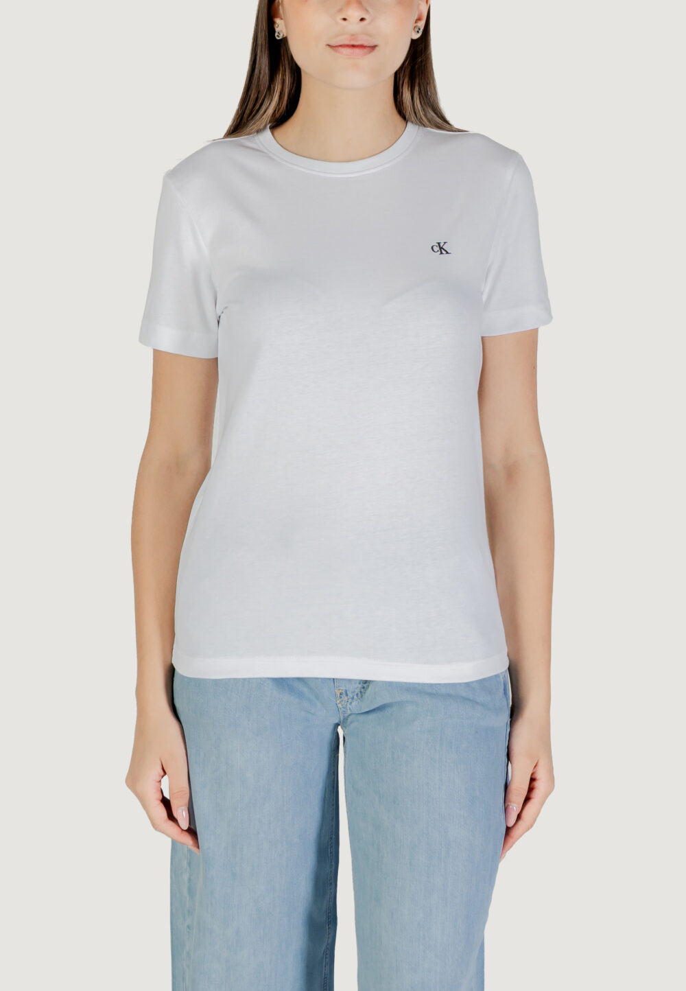 T-shirt Calvin Klein Jeans SS MONOGRAM CREW TEE Bianco - Foto 5