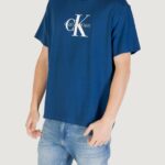 T-shirt Calvin Klein Jeans SS Hero Monologo Tee Blu - Foto 2