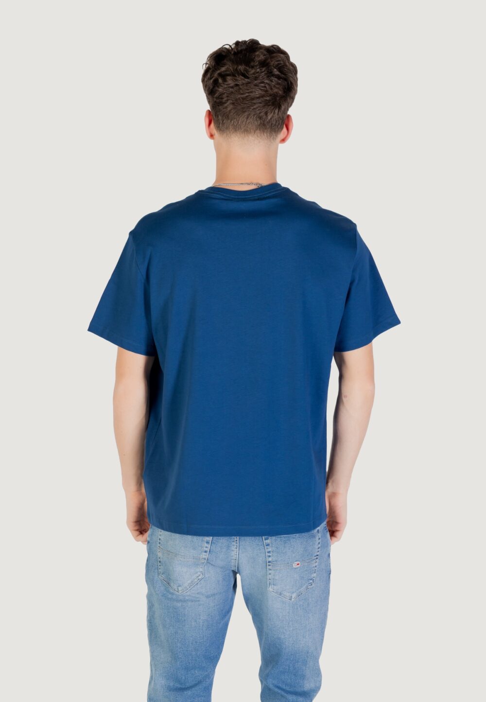 T-shirt Calvin Klein Jeans SS Hero Monologo Tee Blu - Foto 4