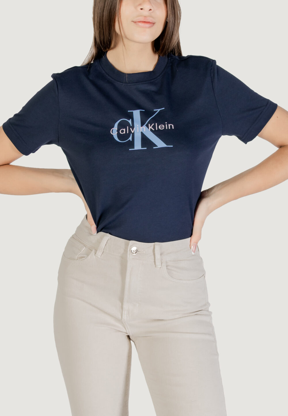 T-shirt Calvin Klein Jeans HERO SS CLASSIC MONO Blue scuro - Foto 5