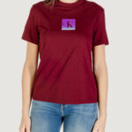 T-shirt Calvin Klein Jeans SS CLASSIC FIT TEE Bordeaux - Foto 1