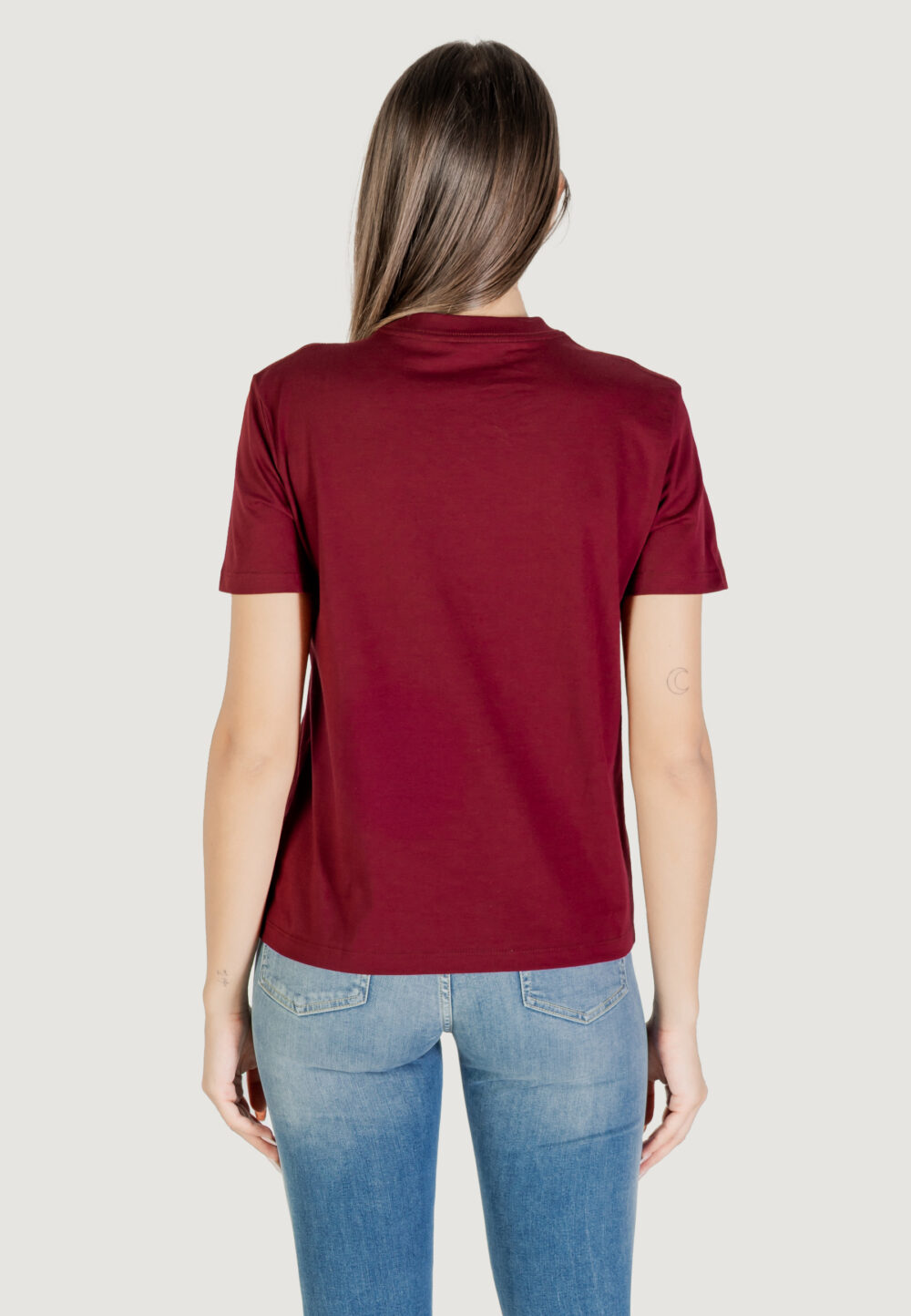 T-shirt Calvin Klein Jeans SS CLASSIC FIT TEE Bordeaux - Foto 4