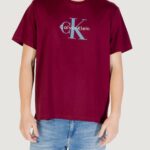 T-shirt Calvin Klein Jeans SS Hero Monologo Tee Bordeaux - Foto 1